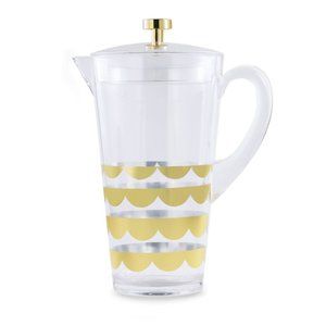 Kate Spade Gold Scallop Acrylic Pitcher